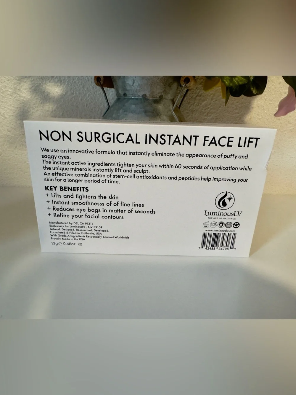 LuminousLV Non Surgical Instant Face Lift Cream W/ Refill